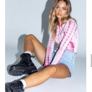 Princess Polly Pink Tie Dye Penny Lane Long Sleeve Top